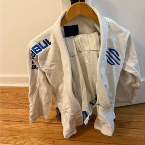 Stylish White and Blue Martial Arts Gi